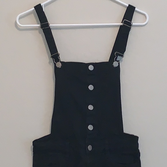 KENDALL & KYLIE SIZE 25 SUPER CUTE JET BLACK CARI OVERALLS - Picture 2 of 14